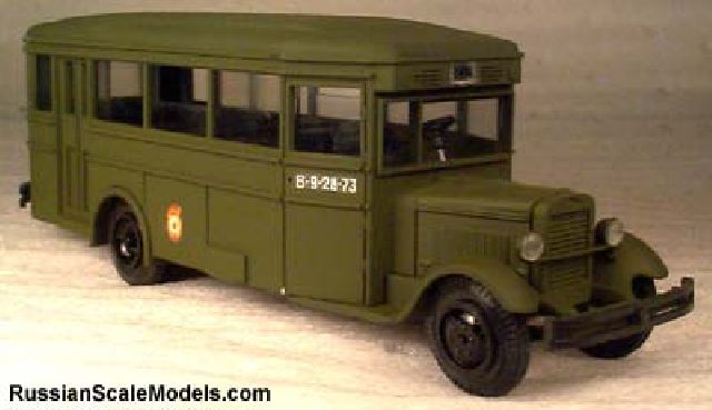 1938 ZIS-8 Army HQ Bus Green