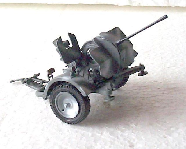 FLAK-38 20-mm AA Gun on Trailer Winter Camo